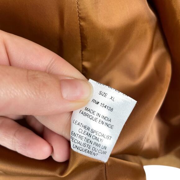 Staud Corrine Suede Calf Leather Single Breasted Blazer Jacket Tan Brown Size XL - Picture 7 of 14